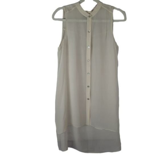 Eileen Fisher Silk Mandarin Collar Button Down Tunic - Picture 4 of 16